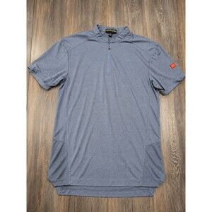 McDonalds Employee Quarter Zip Performance Work Shirt Gray Small S-R Uniform